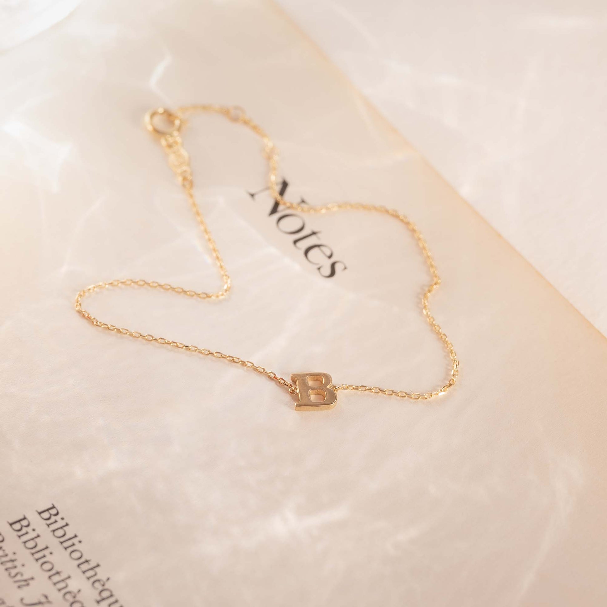 Isabel Bernard Le Marais Rachel 14 Carat Golden Initial Bracelet IB320101-A (Letter A)