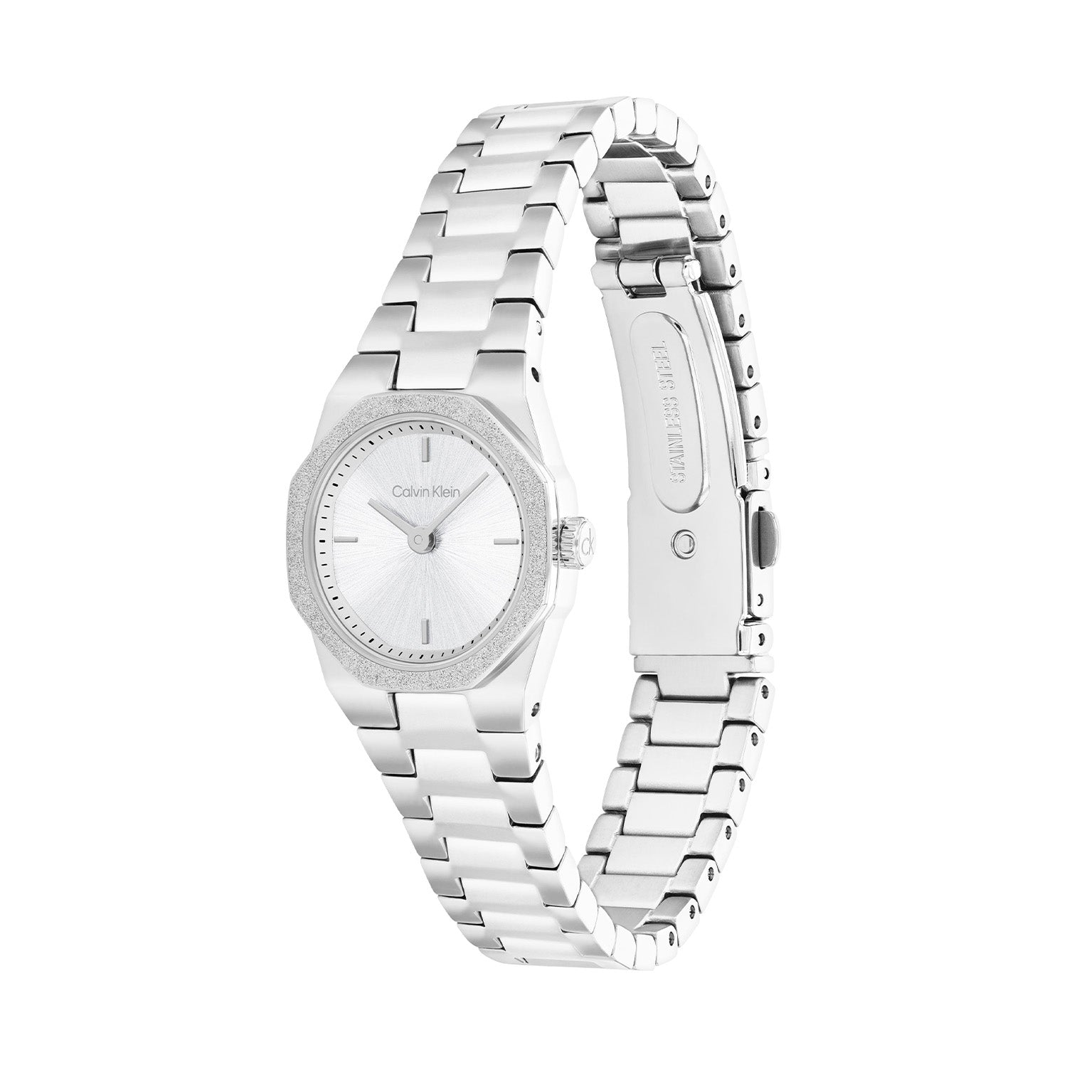 Calvin Klein Geometric Elegance Wit Dames Horloge 2002-CK25100141