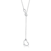 Elli 925 Sterling Silver Y Chain Necklace with Diamond (0.015 ct) 2004-BF-0008047-001