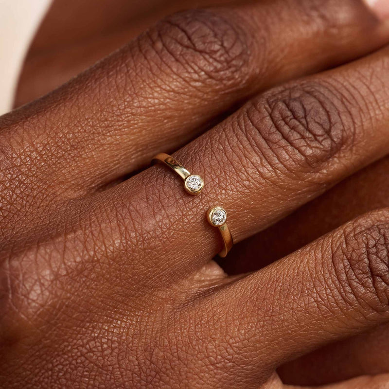 Isabel Bernard De la Paix Flavie 14 Karat | Gold Ring | Diamant 0.08 Karat | IBD330032-58-zoom-