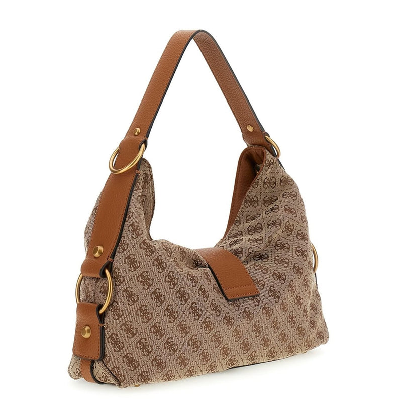 Guess Camden Latte Logo Cognac Schultertasche HWJJ93-8180-LLG-zoom-