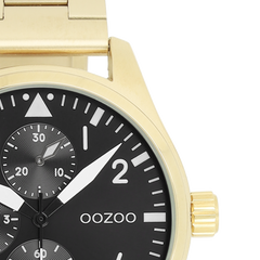 OOZOO Timepieces Gold and Black Men's Watch C11507