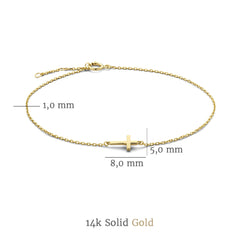 Isabel Bernard Cadeau d'Isabel 14 Carat Golden Necklace and Bracelet Giftset IB90091