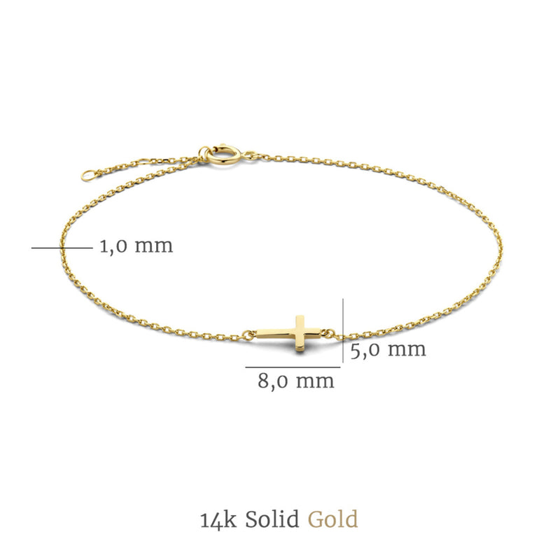 Isabel Bernard Cadeau d'Isabel 14 Karat | Gold Halskette und Armband Geschenksets IB90091-zoom-