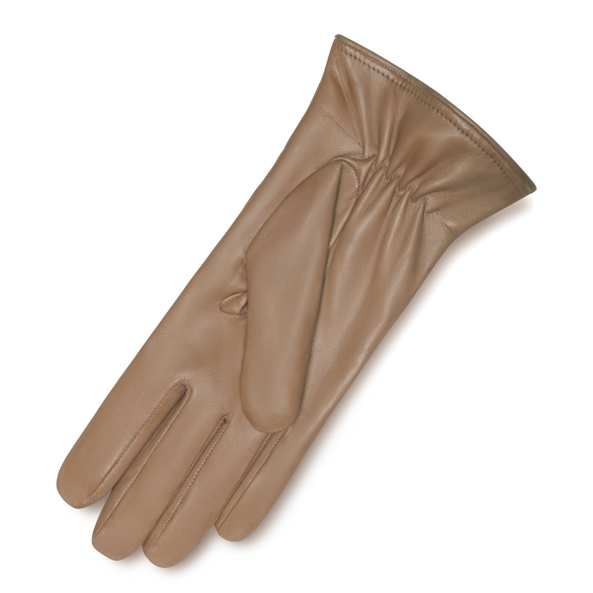 Isabel Bernard Honoré Rosette taupe goatskin leather gloves IB67002-378-7
