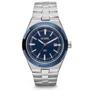 Olympic Legacy Silberne Und Blaue Herrenuhr OL75HSS005