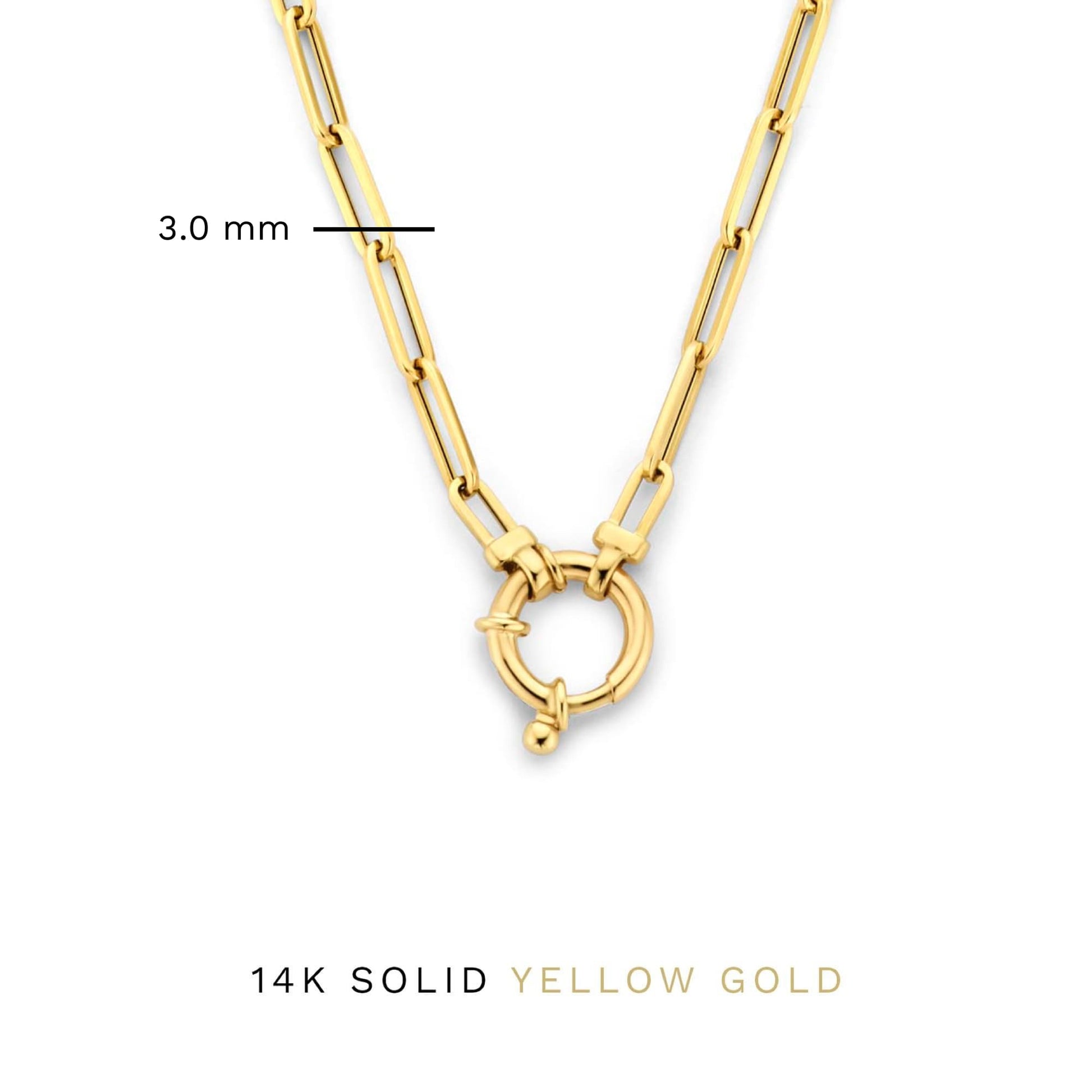 Isabel Bernard Aidee Odile 14 Carat Golden Schakel Necklace IB340160