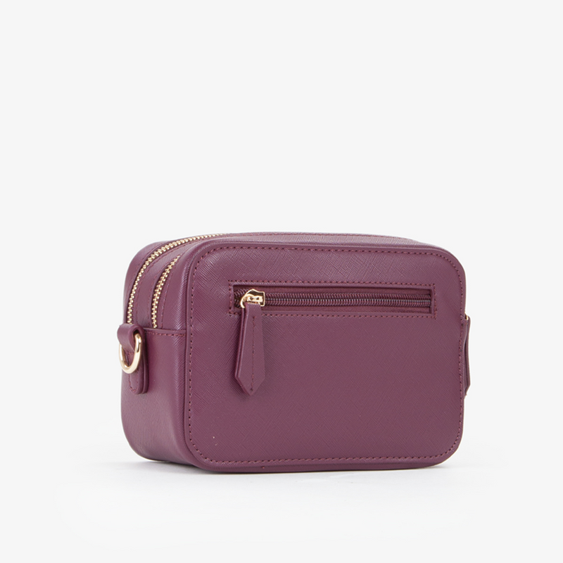 Valentino Bags Zero Re Bordeauxfarbene Umhängetasche VBS7B306PRUGNA-zoom-