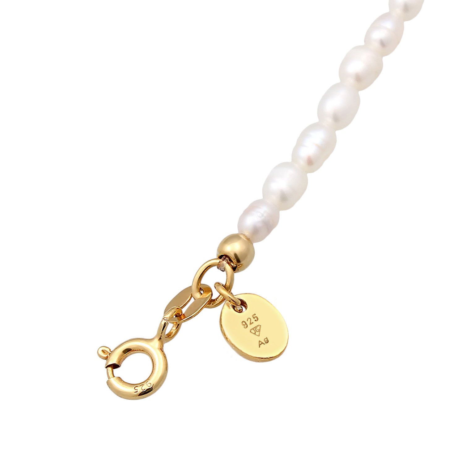 Elli 925 Sterling Silver Pearl Necklace with Pearl 2004-BF-0007245-001