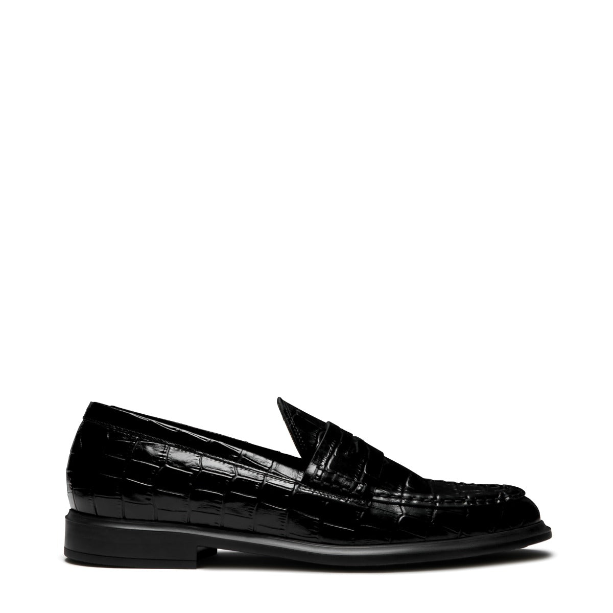 Isabel Bernard Vendôme Blandine croco black calfskin leather loafers IB51015-201-38