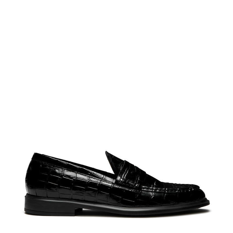 Isabel Bernard Vendôme Blandine Kroko Schwarz Kalbsleder Loafers IB51015-201-38-zoom-