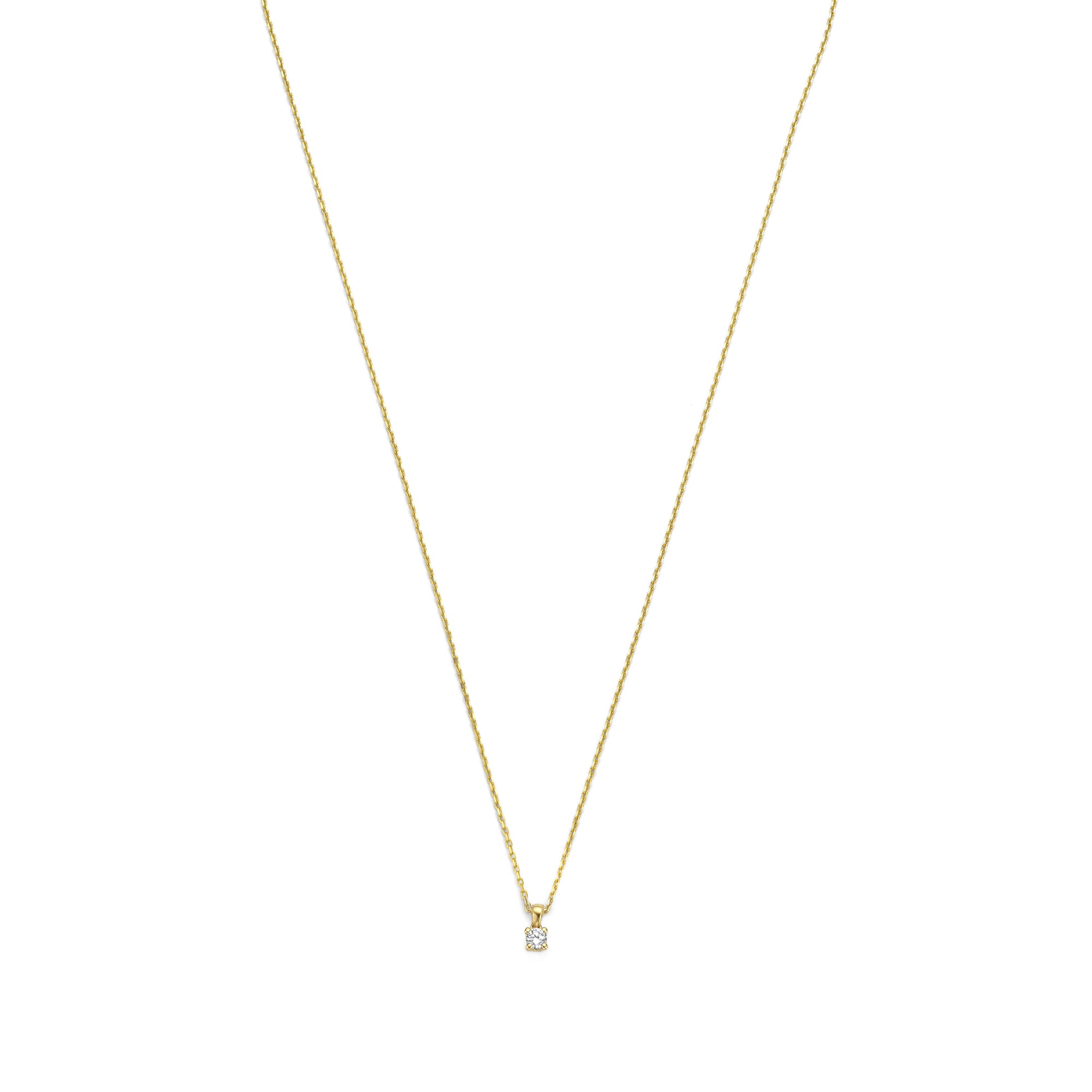 Isabel Bernard De la Paix Celesse 14 Carat Golden Necklace | diamond 0.07 ct | IBD350002