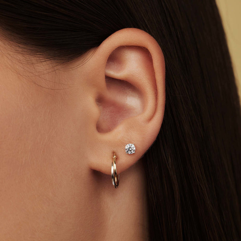 Isabel Bernard Saint Germain Lourdes 14 Karat | Weißgold Ohrstecker IB360205-zoom-