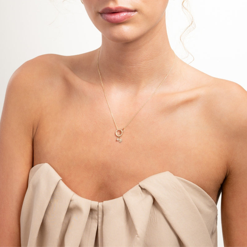 Isabel Bernard Le Marais Runde Zirkonia 14 Karat Gold Anhänger IB350060-zoom-