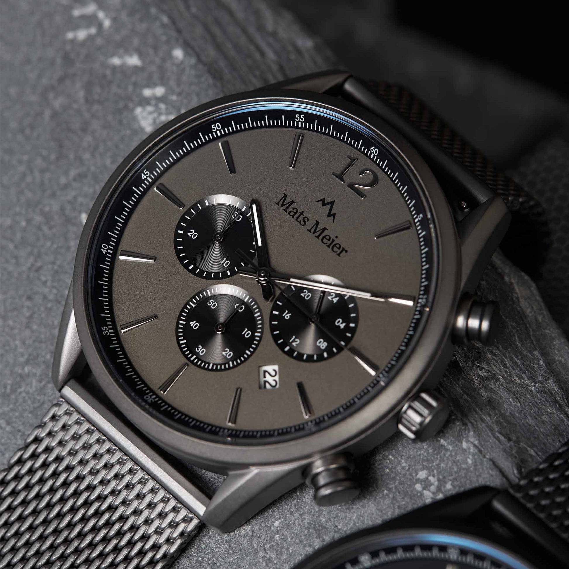 Mats Meier Grand Cornier Chrono Gunmetal Watch MM00125
