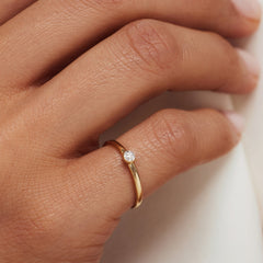 Isabel Bernard De La Paix Inaya 14 Carat Gold Ring | diamond 0.01 ct | IBD330027-60