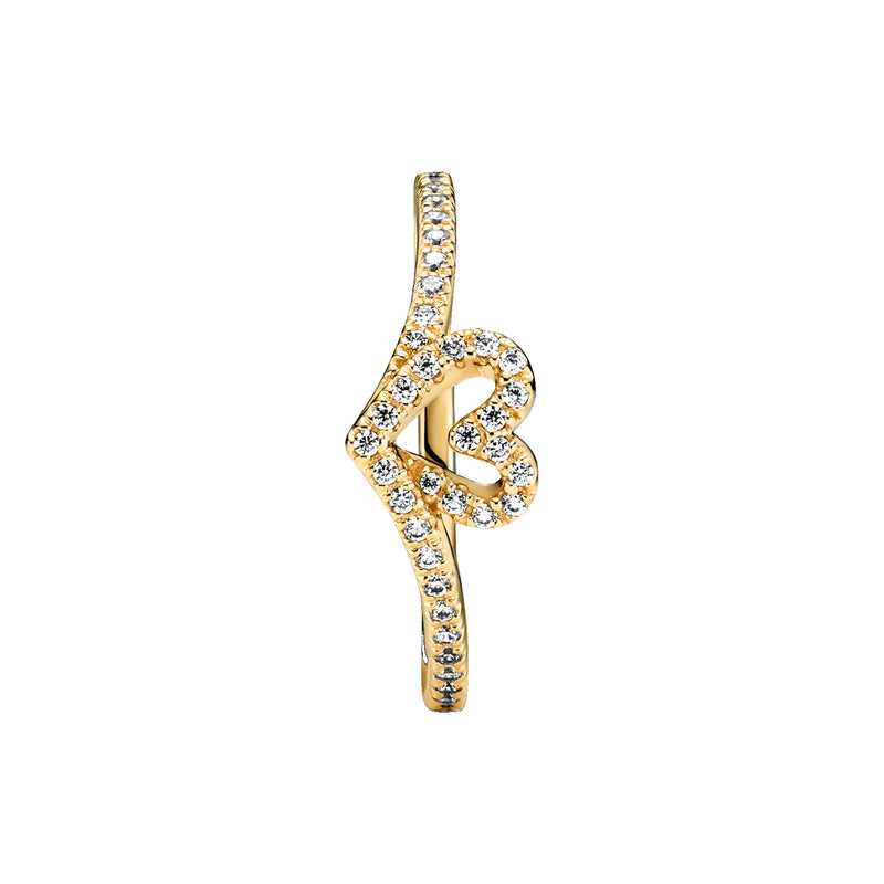 Pandora Timeless Goldfarbene Wishbone Heart 169302C01-54-zoom-