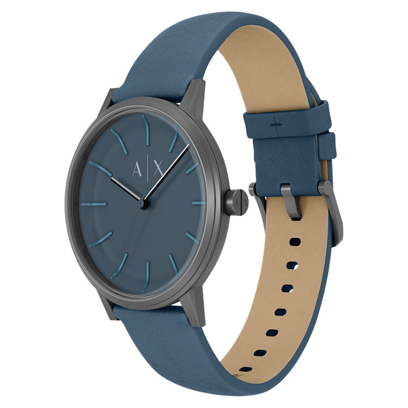 Armani Exchange Round Blue Dial Watch AX2767-zoom-