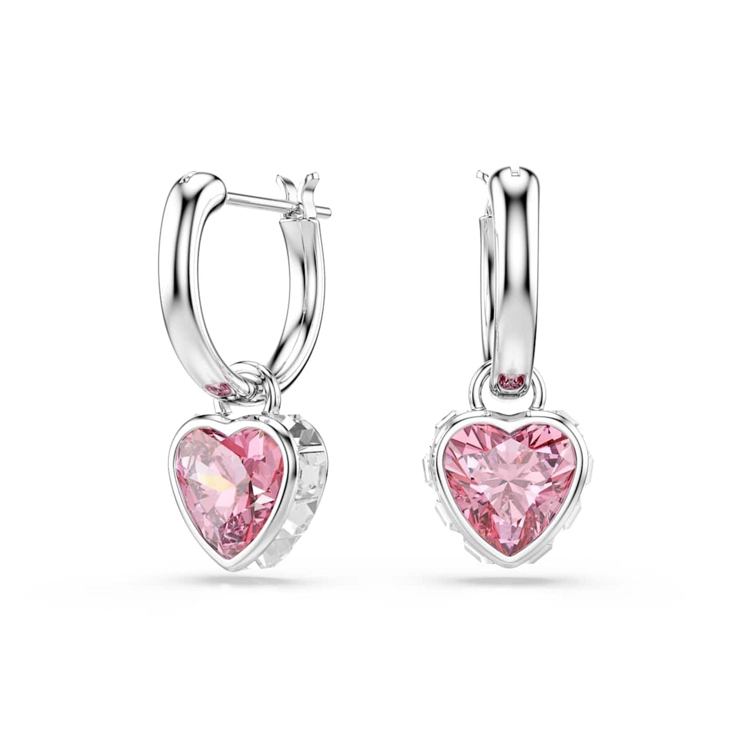 Swarovski Chroma Silver-Tone Earrings with Pink Accents 5757814