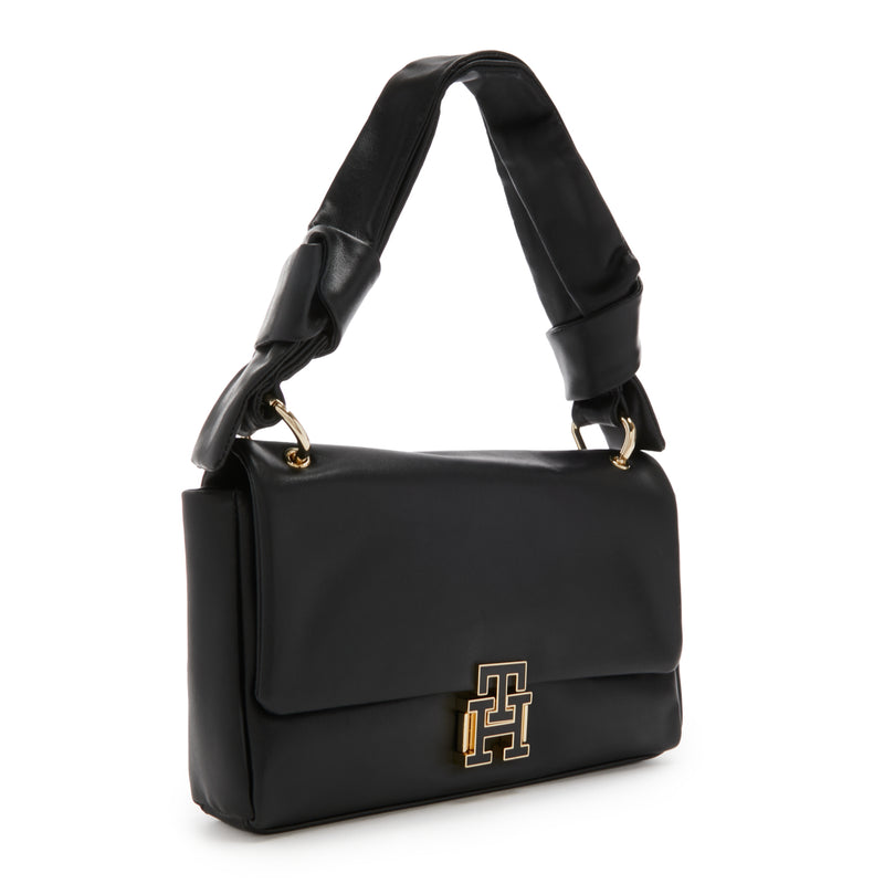 Tommy Hilfiger Pushlock damen Schultertasche Schwarz AW0AW15685BDS-zoom-