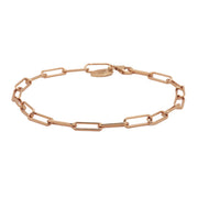 Karma 925 Sterling Silberen Rosefarbene Double Square Armband 94138RP (Länge 16.50 - 19.00 cm)