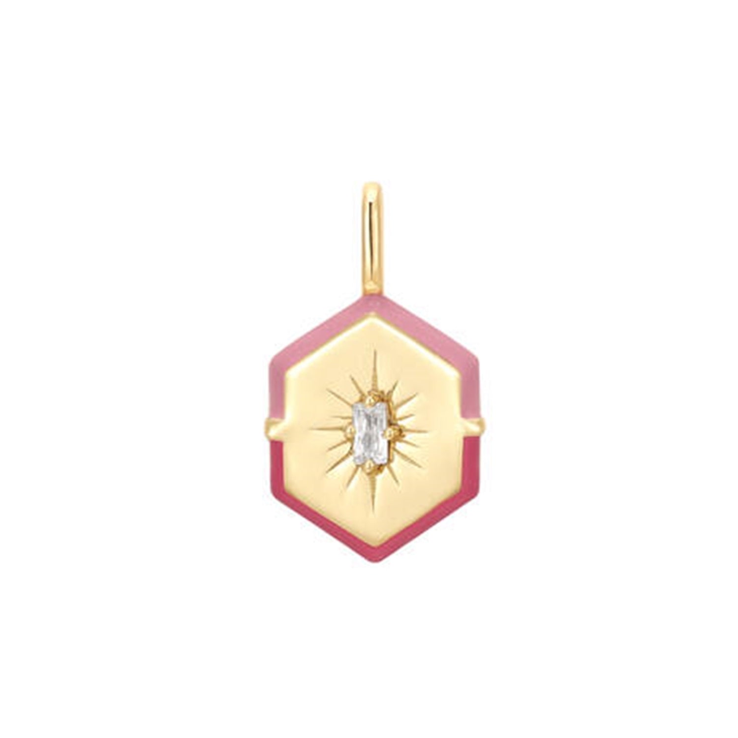 Ania Haie Gold Enamel Hexagon Charm AH-NC048-06G