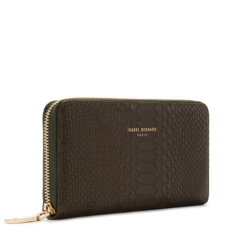Isabel Bernard Honoré Léa Grünes Kalbsleder-Portemonnaie Mit Reissverschluss IB23029-zoom-