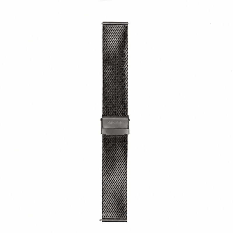 Mats Meier Mont Vélan Stalen Mesh Uhrband 22 Mm Gunmetal MM40007-zoom-