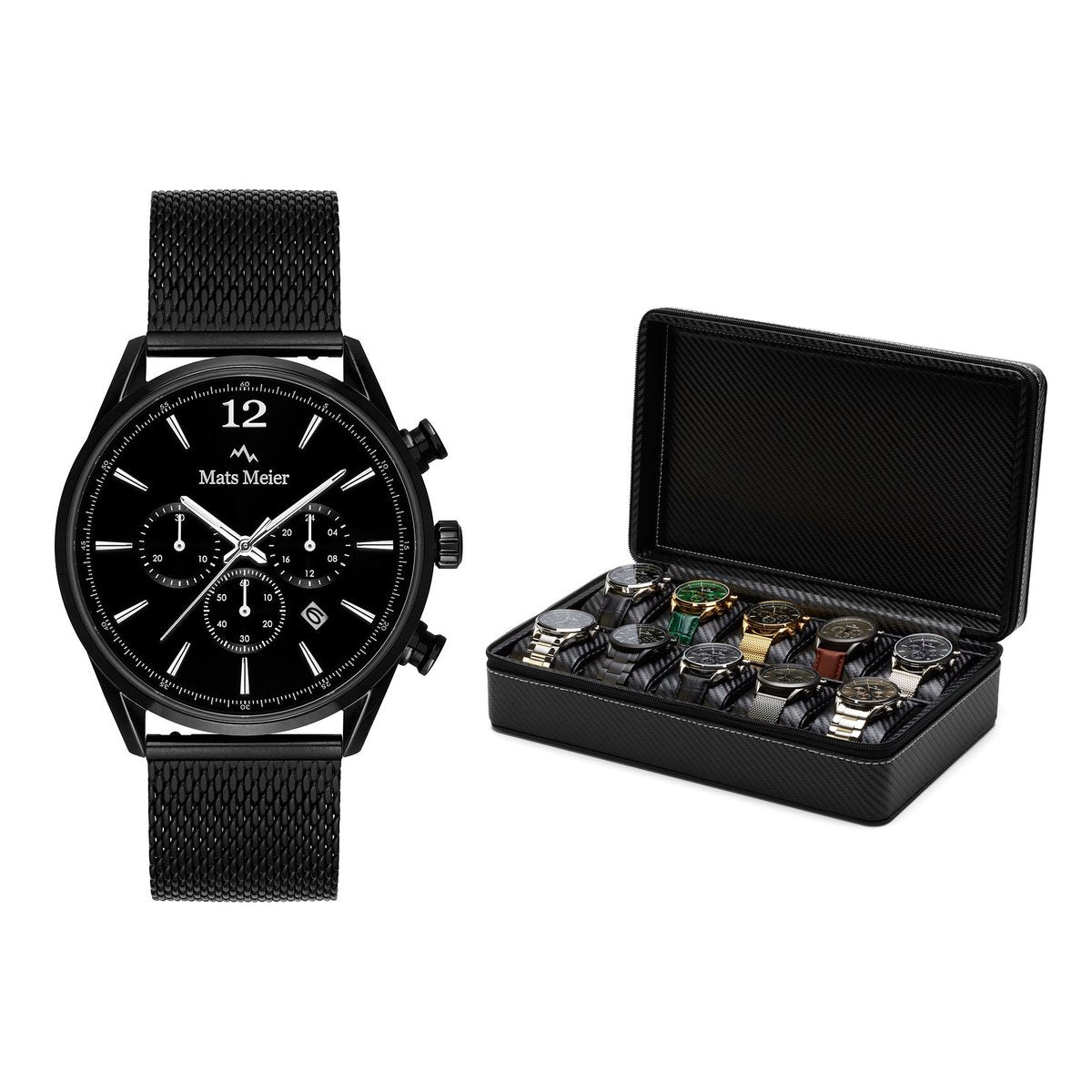 Mats Meier Grand Combin Uhr mit Schwarzer Uhrenbox MM90020-zoom-1