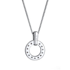 Elli 925 Sterling Silver Necklace with Diamond (0.052 ct) 2004-BF-0008243-001