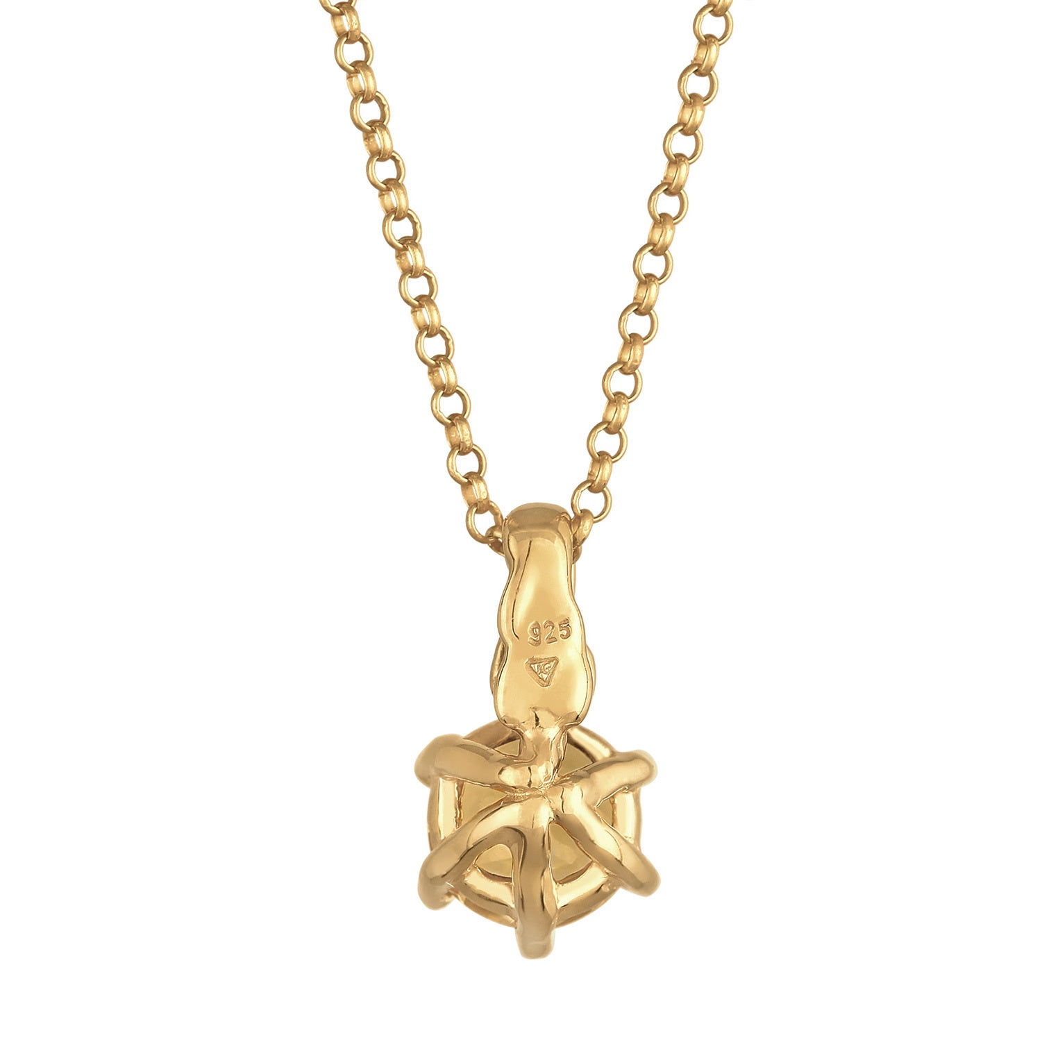 Elli 925 Sterling Silver Solitaire Necklace 2004-BF-0007865-001