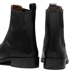Isabel Bernard Vendôme Chey Black Calfskin Leather Chelsea Boots IB53012-001-42
