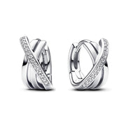 Pandora Signature damen Ohrknöpfe Silber 293150C01