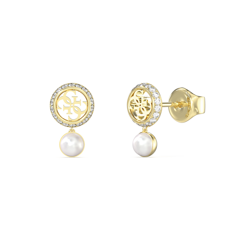 Guess Tiny Pearly Gold Earrings JUBE05517JWYGT-U-zoom-