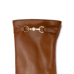 Isabel Bernard Honoré Marcelia cognac goatskin leather gloves IB67001-336-7