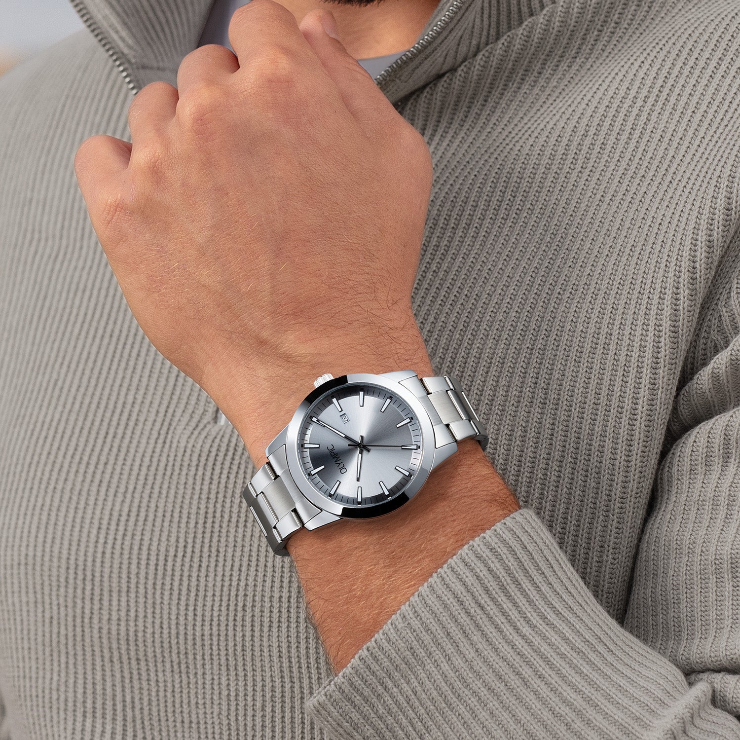 Olympic Frank Grijs Heren Horloge 2002-OL90HSS001