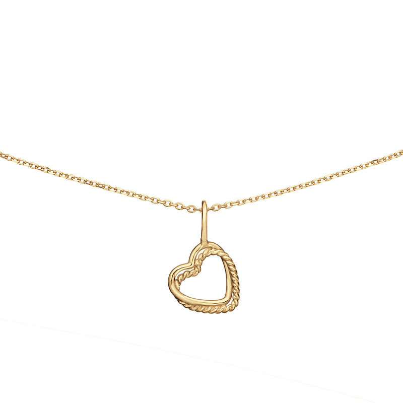 Jackie Gold Twisted Heart Halskette Aus 14 Karat Gold 585 JKN25.442-zoom-