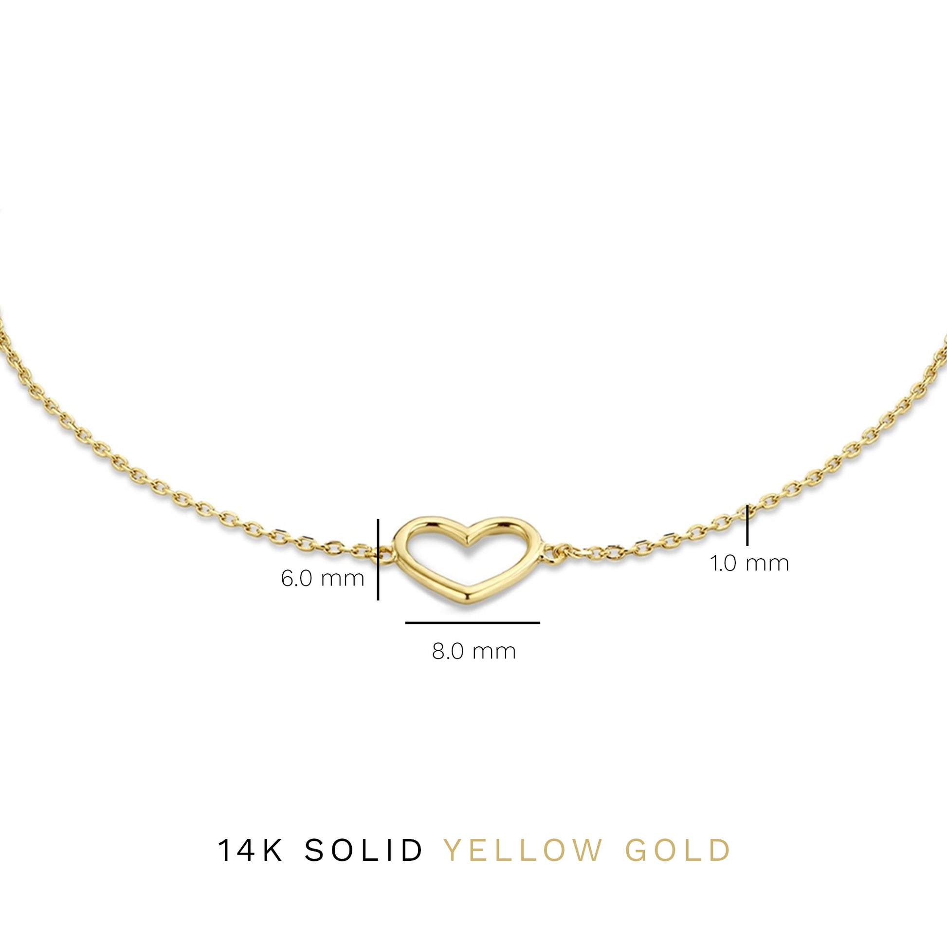 Isabel Bernard Belleville Amore 14 Carat Golden Bracelet IB4020134 (Length: 16.00-18.00 cm)