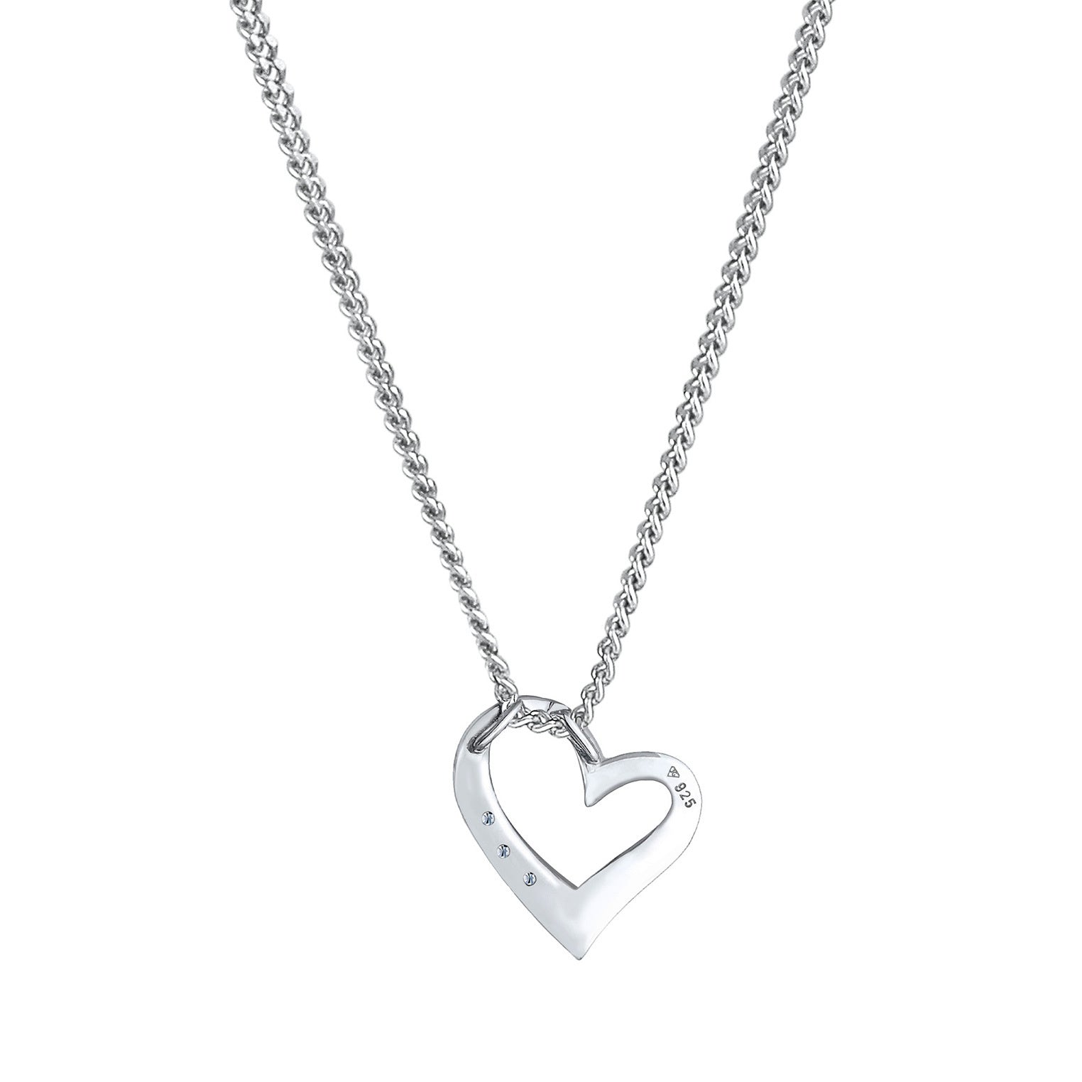 Elli 925 Sterling Silver Necklace with Diamond (0.045 ct) 2004-BF-0007552-001