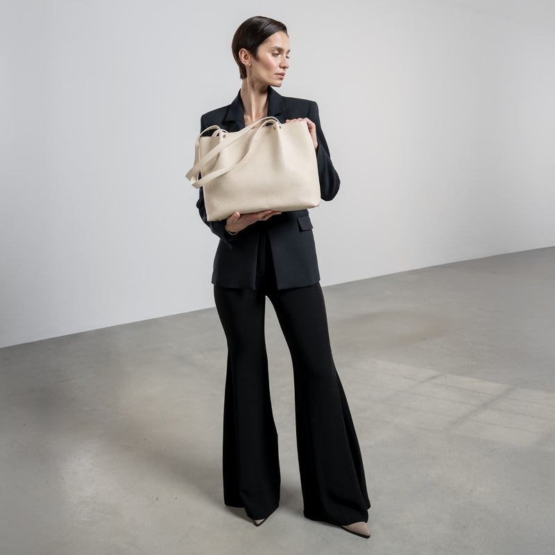 Isabel Bernard Honoré Nata Cremefarbener Leder Shopper aus Kalbsleder IB25086-070-zoom-