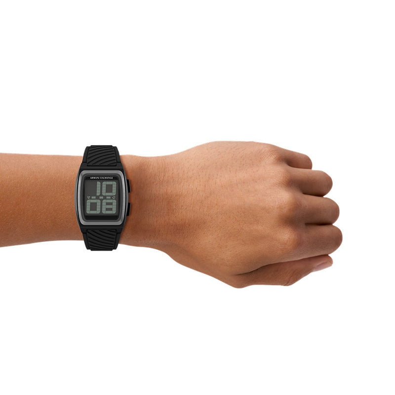 Armani Exchange Oval Black Dial Watch AX2971-zoom-