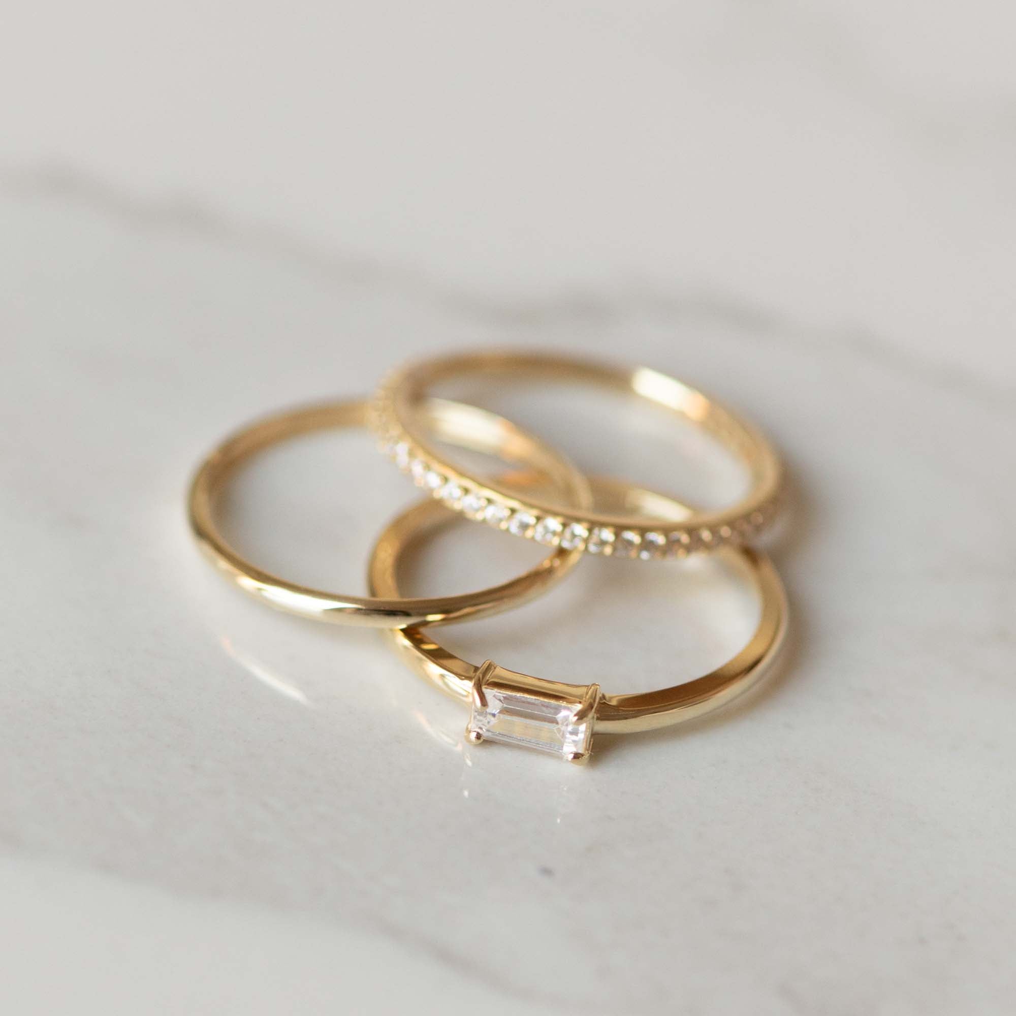 Isabel Bernard Baguette Mirrell 14 karaat gouden ring IB330020-50
