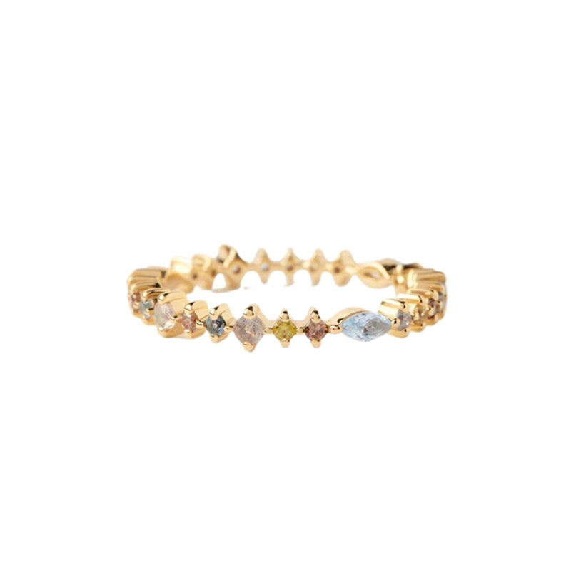 P D Paola Color 925 Sterling Silver Ring with Gold Plating AN01-C80-14-zoom-