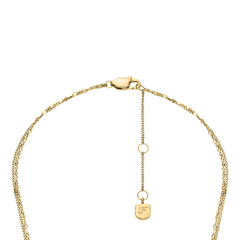 Fossil Sutton Gold Coloured Stainless Steel Necklace JF04906710