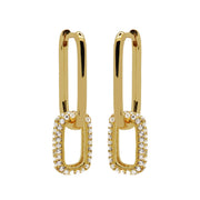 Karma 925 Sterling Silberen Goldfarbene Zirconia Densely Creolen H232GP