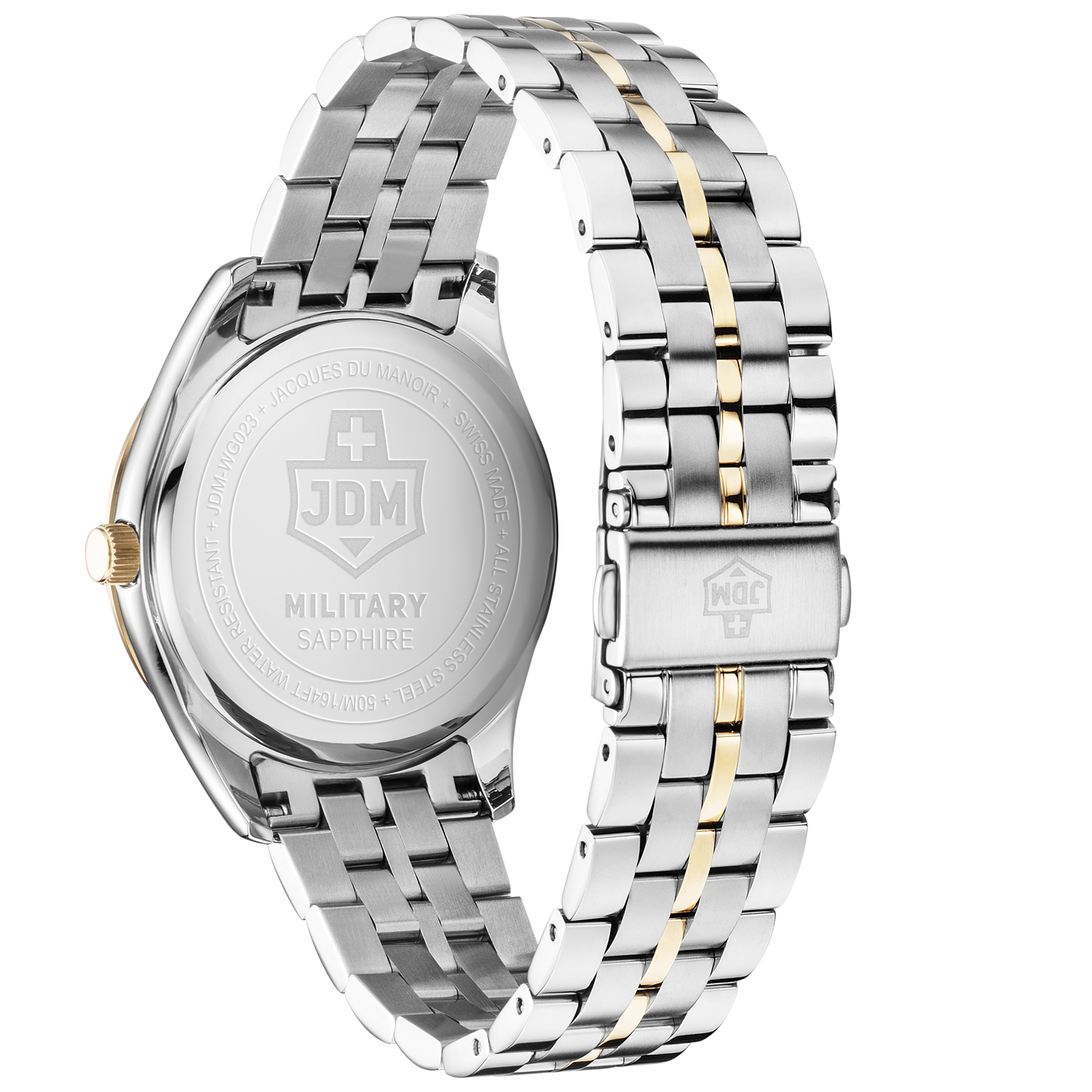 JDM Military Interlaken Gents Silver Sunray Men's Watch JDM-WG023-07
