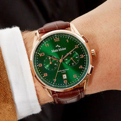Mats Meier Mont Vélan Chrono Green/Brown Watch MM10002