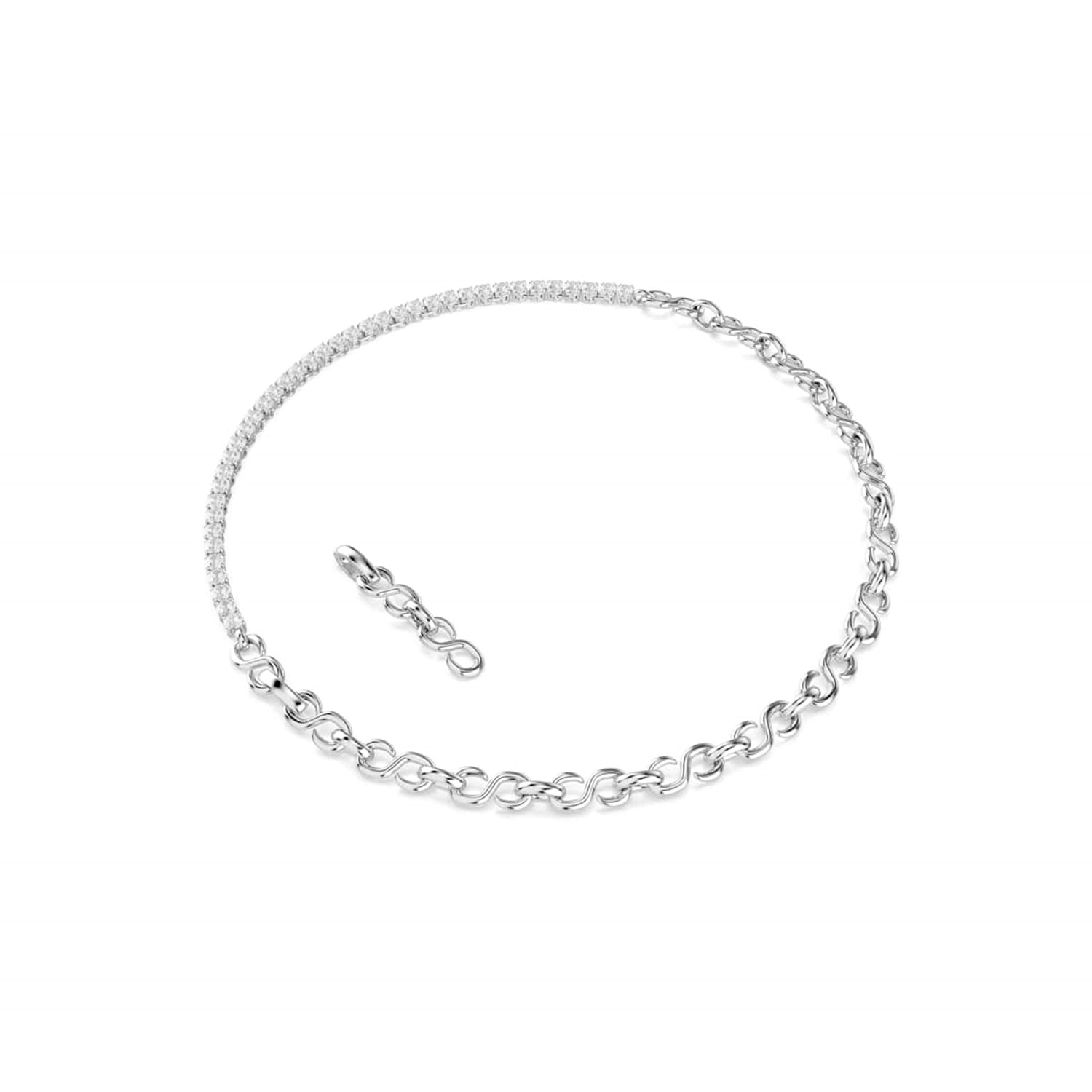 Swarovski Matrix Tennis Silver-Tone Necklace 5747732