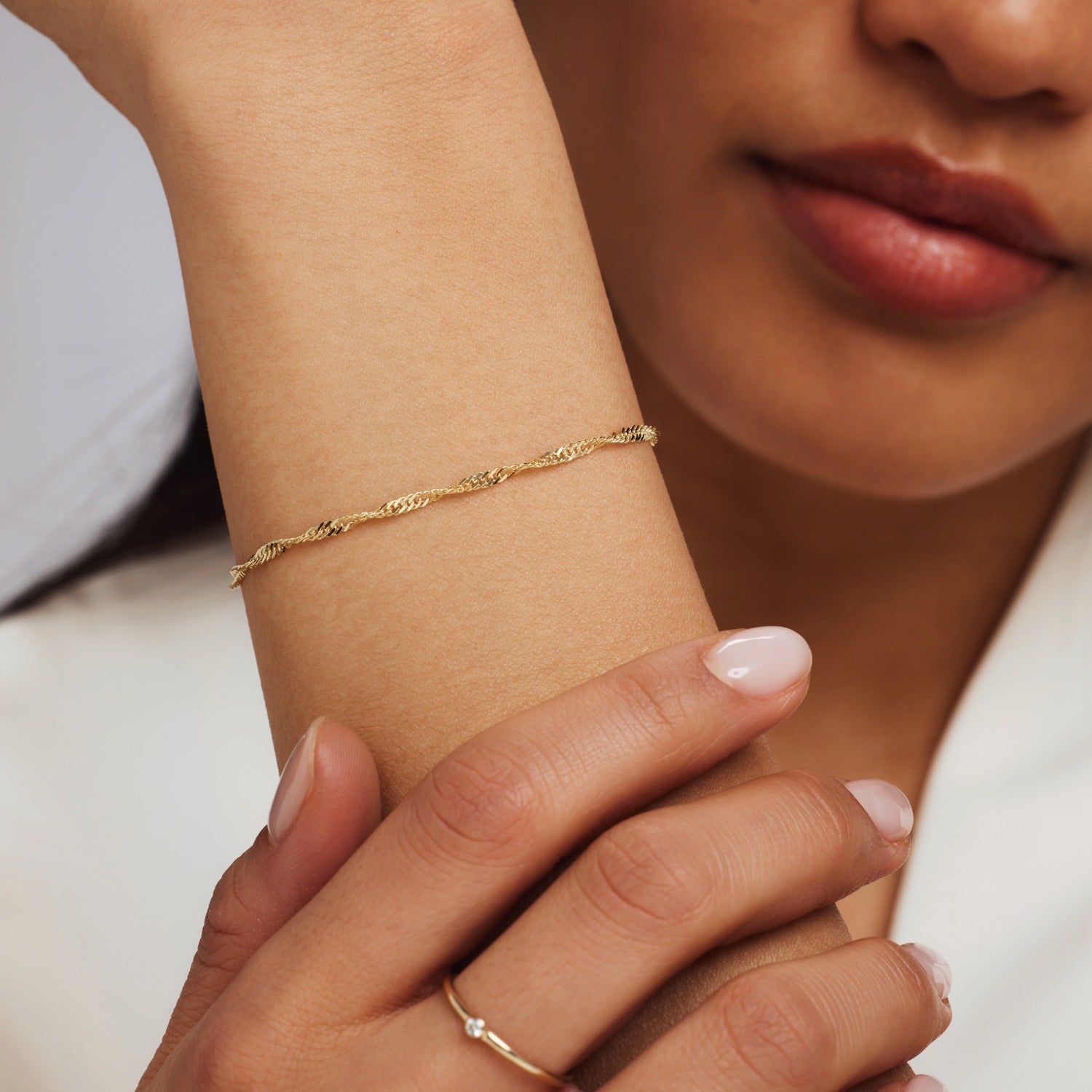 Isabel Bernard Rivoli Lilou 14 Carat Golden Bracelet IB320077