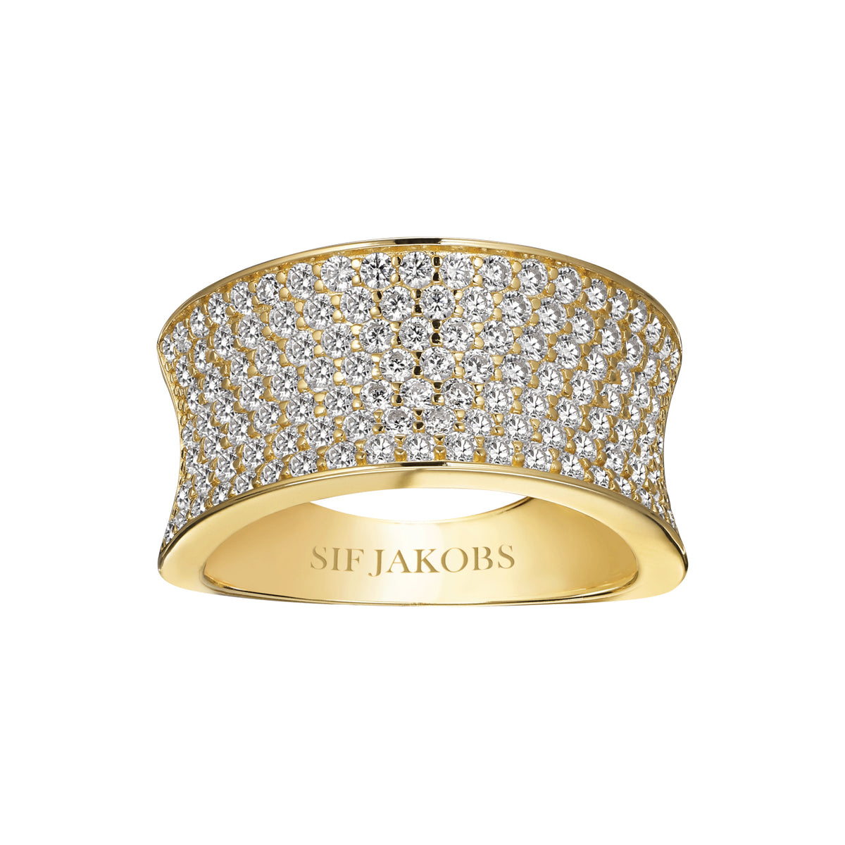 Sif Jakobs Felline 18 karat gold plated Ring SJ-R2393-CZ-YG-58